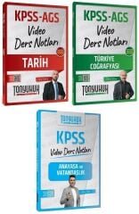 Tonyukuk 2026 KPSS Tarih + Türkiye Coğrafyası + Vatandaşlık Video Ders Notları 3 lü Set - Yasin Korkut, Selman Kılınç, Cihan Polat Tonyukuk Yayıncılık