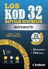 Tudem LGS Matematik Kod 32 Haftalık Denemeler Tudem Yayınları