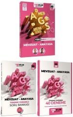 YENİ AGS - Yediiklim 2026 MEB-AGS Mevzuat - Anayasa Ders Notları + Soru Bankası + 40 Deneme Ahenk Serisi 3 lü Set - Bülent Tanık, Yasin Yıldız Yediiklim Yayınları