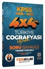 Yediiklim 2026 KPSS MEB-AGS Türkiye Coğrafyası Öğreten 4x4 lük Soru Bankası Çözümlü - Hakan Bileyen Yediiklim Yayınları