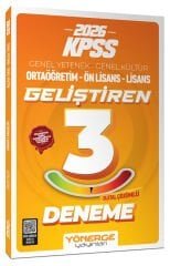 Yönerge 2026 KPSS Genel Yetenek Genel Kültür Geliştiren 3 Deneme Çözümlü Yönerge Yayınları