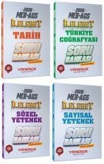 Yönerge 2026 MEB-AGS Tarih + Coğrafya + Sözel + Sayısal Yetenek İlelebet Soru Bankası 4 lü Set Yönerge Yayınları