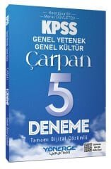 Yönerge 2026 KPSS Genel Yetenek Genel Kültür Çarpan 5 Deneme Çözümlü Yönerge Yayınları