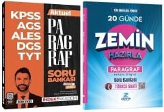 Zeduva + İndeks YKS TYT KPSS Türkçe Saati Paragraf Anlam Bilgisi 20 Günde Zemin Hazırla Soru Bankası 2 Kitap Set - Öznur Saat Yıldırım Zeduva + İndeks Akademi Yayınları