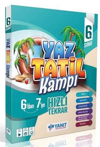 Yanıt Yayınları 6. Sınıf(6dan 7ye)Geçenler İçin %100 Yeni Müfredat Tüm Dersler Yaz Tatil Kitabı