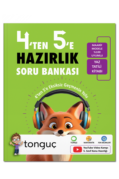 Tonguç Yayınları 4.Sınıf (4 Den 5e) Geçenler İçin %100 Yeni Müfredat Yaz Tatil Hazırlık Tüm Dersler Soru Bankası