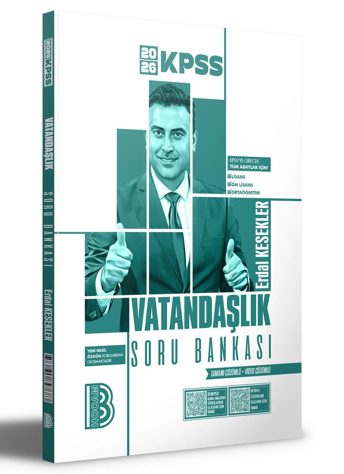 2026 KPSS Vatandaşlık Tamamı Video Çözümlü Soru Bankası(Erdal Kesekler)