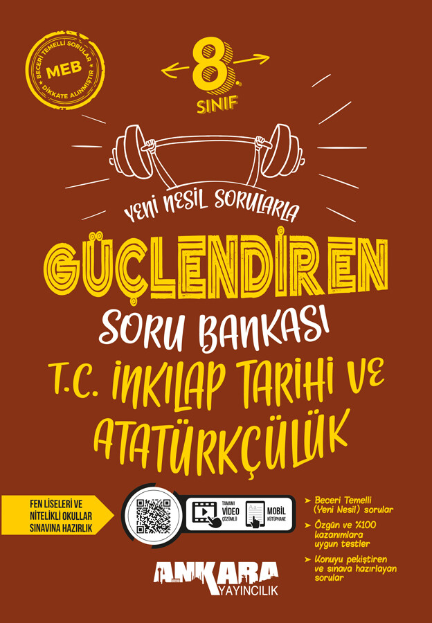 Ankara Yayıncılık 8. Sınıf Güçlendiren T.C. İnkılap Tarihi ve Atatürkçülük Soru Bankası - Ankara Yayıncılık kitap kapağı