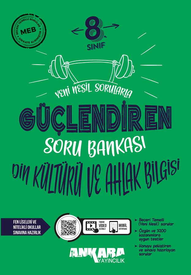 Ankara Yayıncılık 8. Sınıf Güçlendiren Din Kültürü ve Ahlak Bilgisi Soru Bankası - Ankara Yayıncılık kitap kapağı