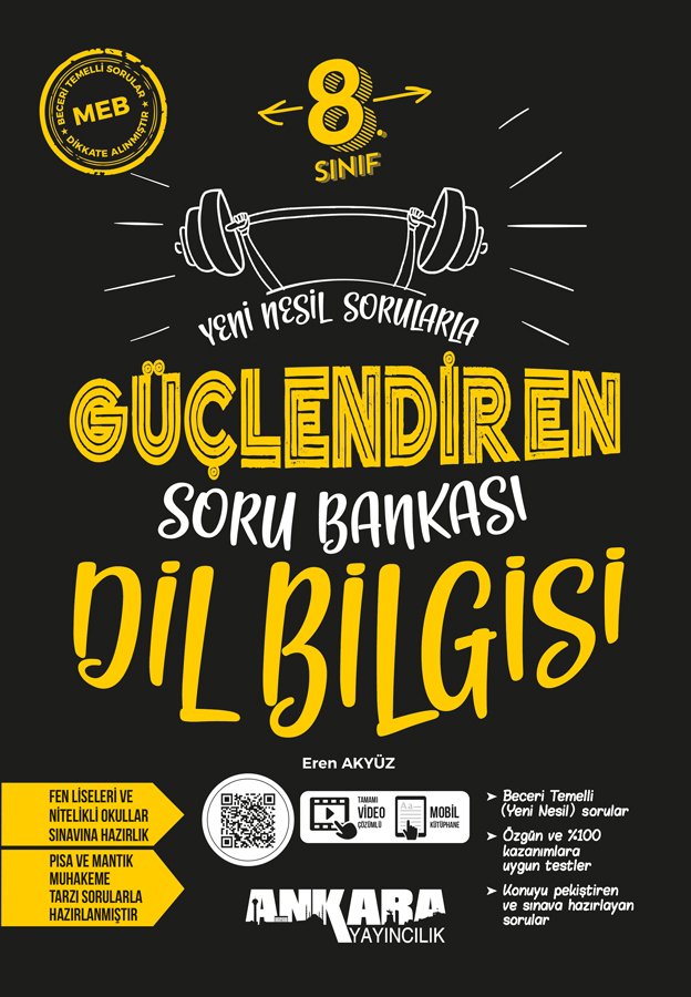Ankara Yayıncılık 8. Sınıf Dil Bilgisi Güçlendiren Soru Bankası