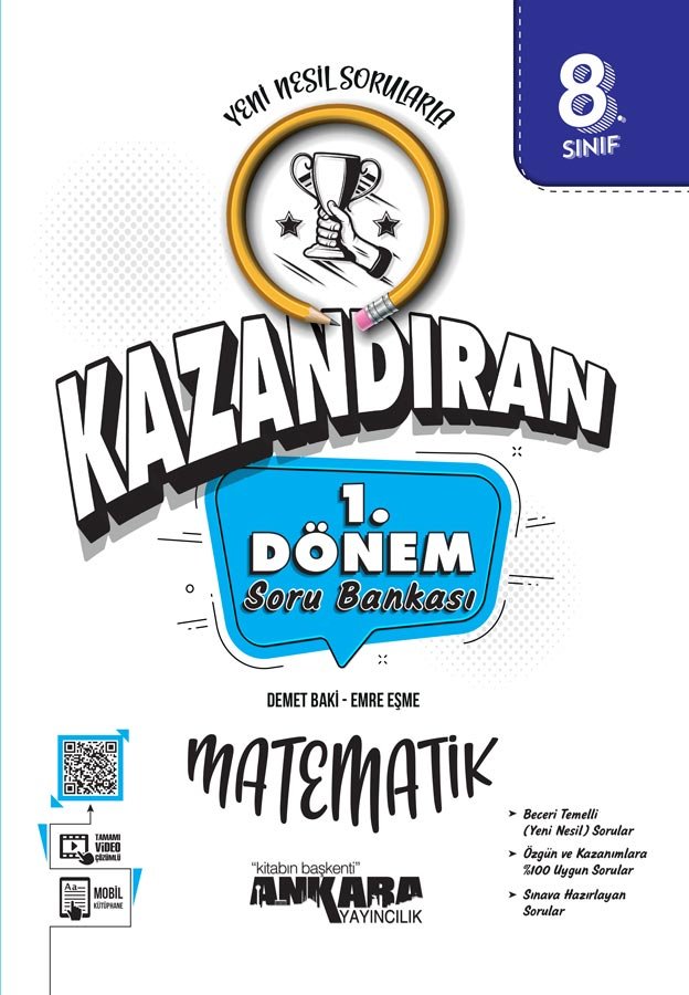 Ankara Yayıncılık LGS Kazandıran 8.Sınıf 1.Dönem Matematik Soru Bankası