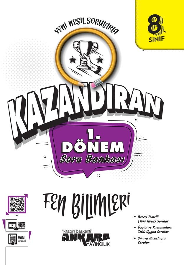 Ankara Yayıncılık LGS Kazandıran 8.Sınıf 1.Dönem Fen Bilimleri Soru Bankası