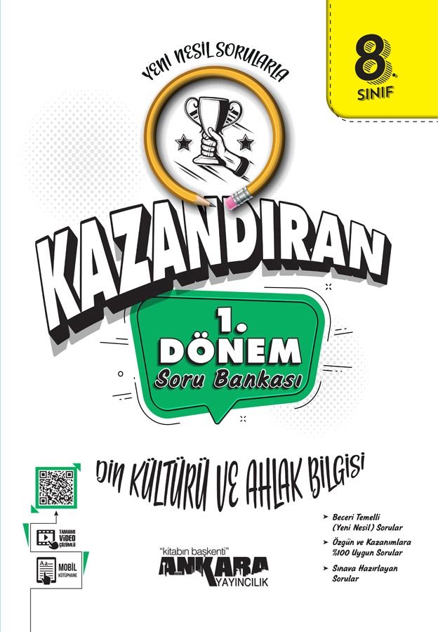 Ankara Yayıncılık LGS Kazandıran 8.Sınıf 1.Dönem Din Kültürü ve Ahlak Bilgisi Soru Bankası