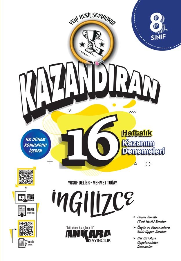 Ankara Yayıncılık İngilizce LGS Kazandıran 16 Haftalık İngilizce Kazanım Denemeleri