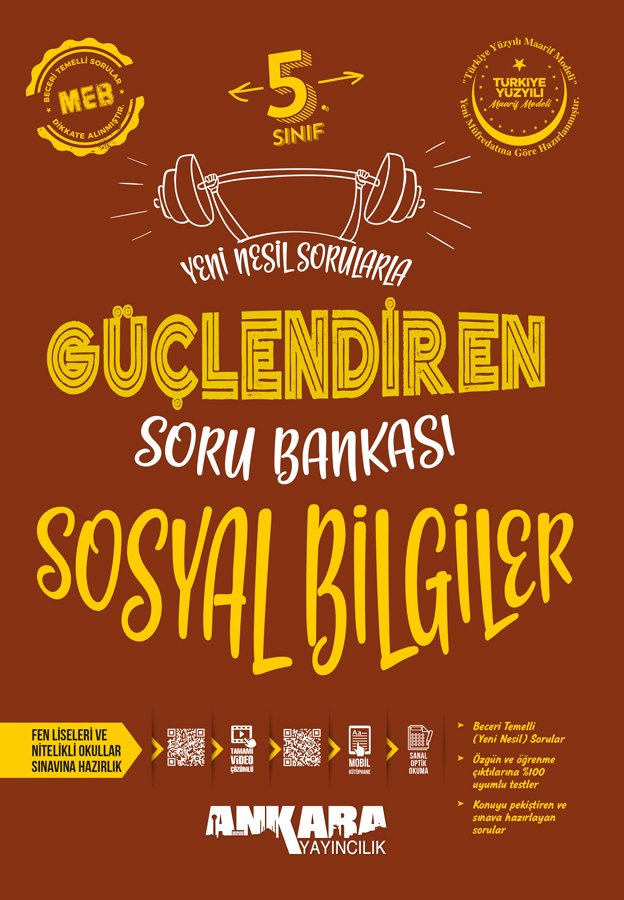 Ankara Yayıncılık 5. Sınıf Güçlendiren Sosyal Bilgiler Soru Bankası