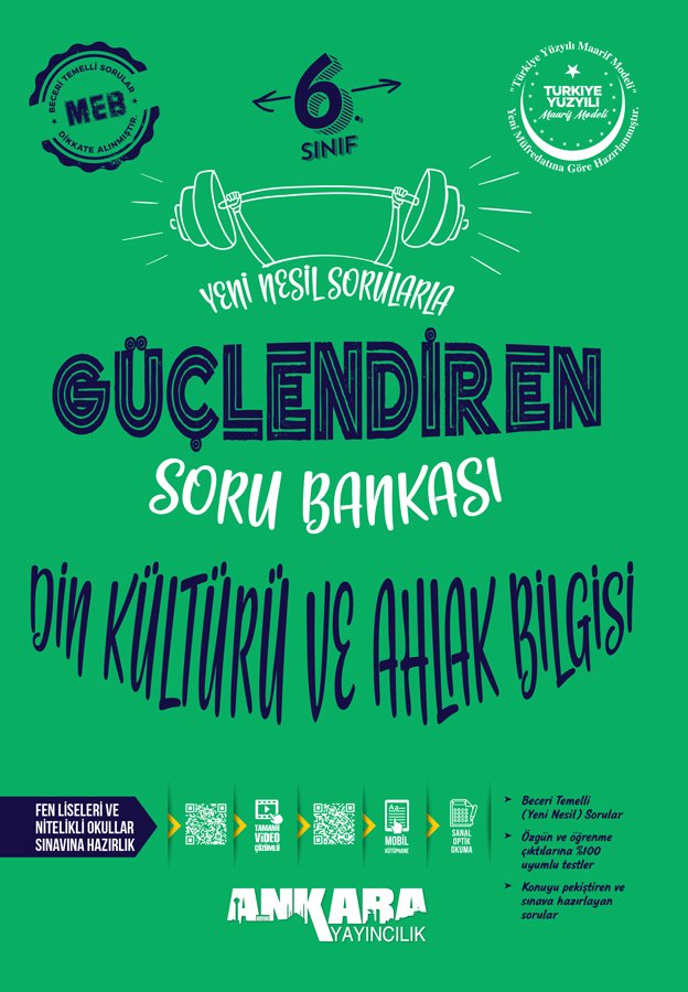 Ankara Yayıncılık %100 Maarif Müfredat 6.Sınıf Güçlendiren Din Kültürü ve Ahlak Bilgisi Güçlendiren Soru Bankası