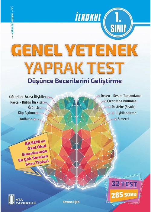 Ata Yayıncılık 2026-2027 Müfredat 1.Sınıf Maarif Model 1. Sınıf Bilsem Genel Yetenek Yaprak Test
