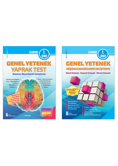 Ata Yayıncılık 2026-2027 Müfredat 1.Sınıf Maarif Model 1. Sınıf Bilsem Genel Yetenek Yaprak Test+Genel Yetenek Düşünce Becerilerini Geliştirme