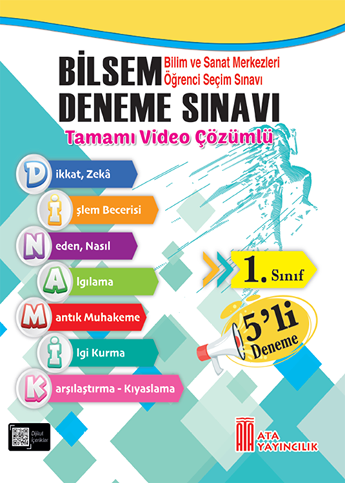Ata Yayıncılık 2026-2027 Müfredat 1.Sınıf Maarif Model 1. Sınıf Bilsem 5'Li Deneme Sınavı