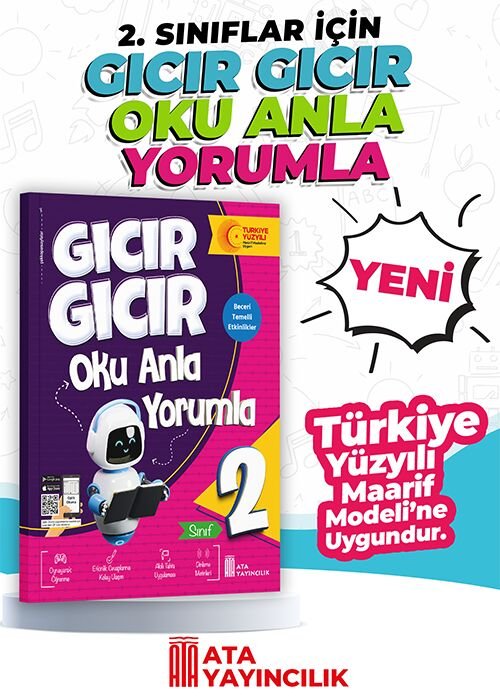 Ata Yayıncılık 2026-2027 Müfredat 2.Sınıf Maarif Model 2. Sınıf Gıcır Gıcır Oku Anla Yorumla