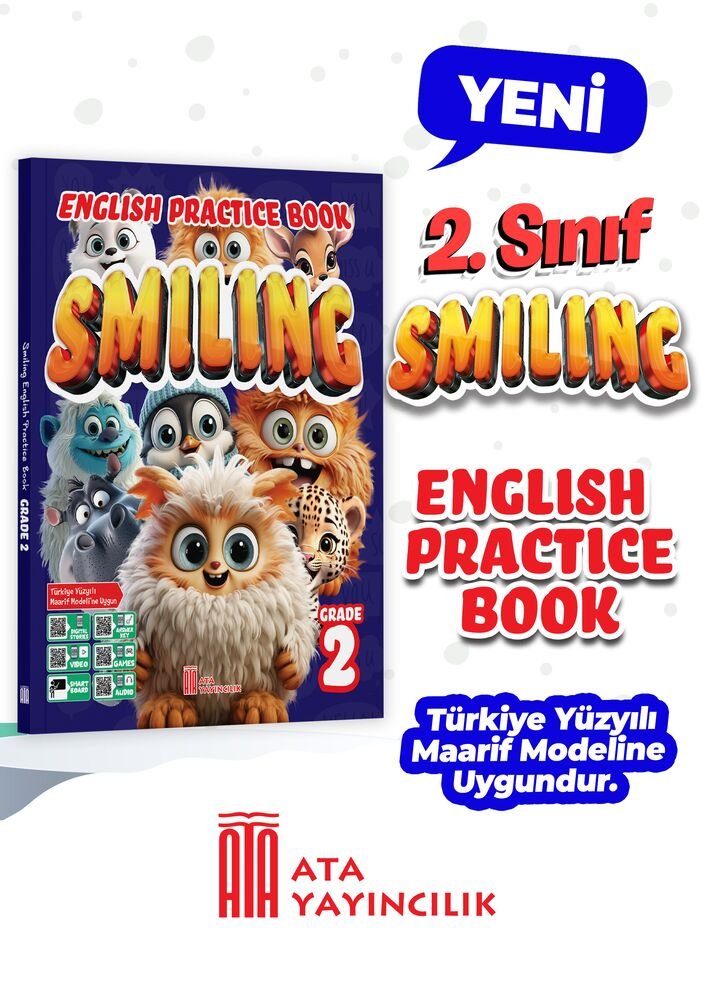 Ata Yayıncılık 2026-2027 Müfredat 2.Sınıf Maarif Model Smiling English Practice Book 2. Sınıf