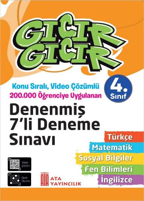 Ata Yayıncılık 2026 4.Sınıf Gıcır Gıcır Tüm Dersler Denenmiş 7'li Deneme Sınavı