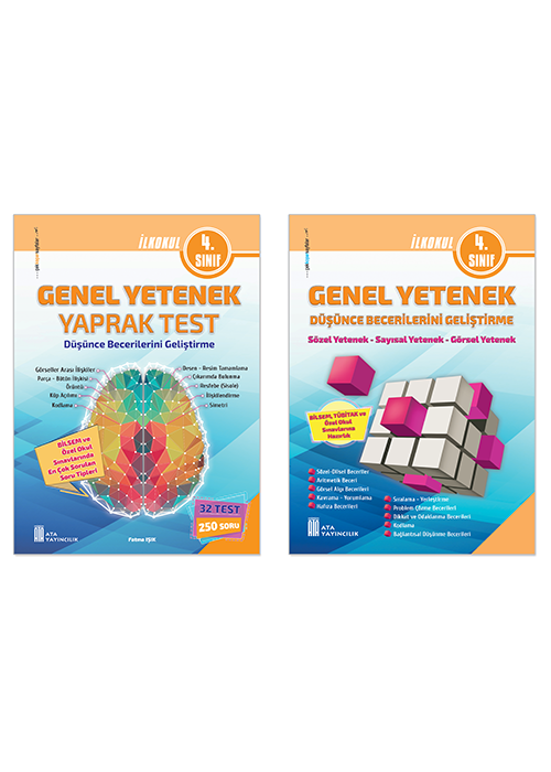 Ata Yayıncılık 4.Sınıf 2026 4. Sınıf Bilsem Genel Yetenek Yaprak Test+Genel Yetenek Düşünce Becerilerini Geliştirme