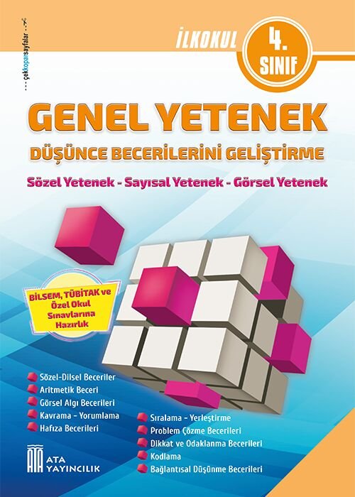 Ata Yayıncılık 4.Sınıf 2026 4. Sınıf Bilsem Genel Yetenek Düşünce Becerilerini Geliştirme