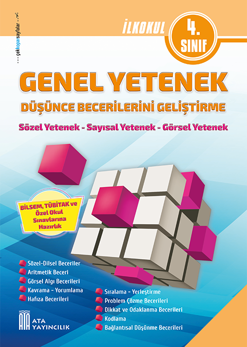 Ata Yayıncılık 4.Sınıf 2026 4. Sınıf Bilsem Genel Yetenek Düşünce Becerilerini Geliştirme