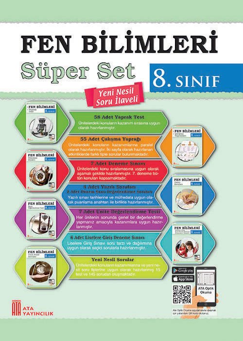 Ata Yayıncılık 8. Sınıf %MEB Uyumlu Lgs Hazırlık 8. Sınıf Fen Bilimleri Süper Set