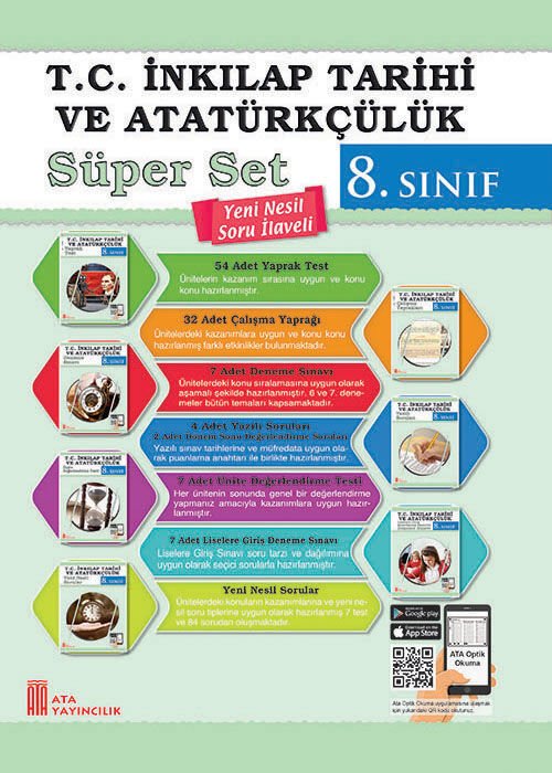 Ata Yayıncılık 8. Sınıf %MEB Uyumlu Lgs Hazırlık 8. Sınıf T.C. İnkılap Tarihi ve Atatürkçülük Süper Set