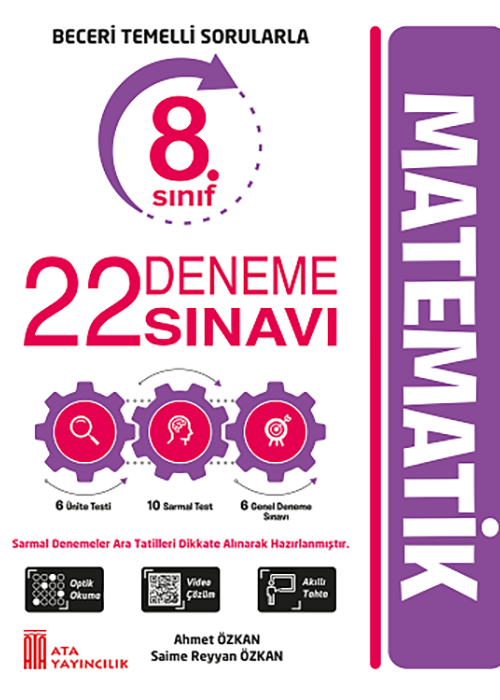 Ata Yayıncılık 8. Sınıf %MEB Uyumlu Lgs Hazırlık 8. Sınıf 22 Deneme Sınavı Matematik