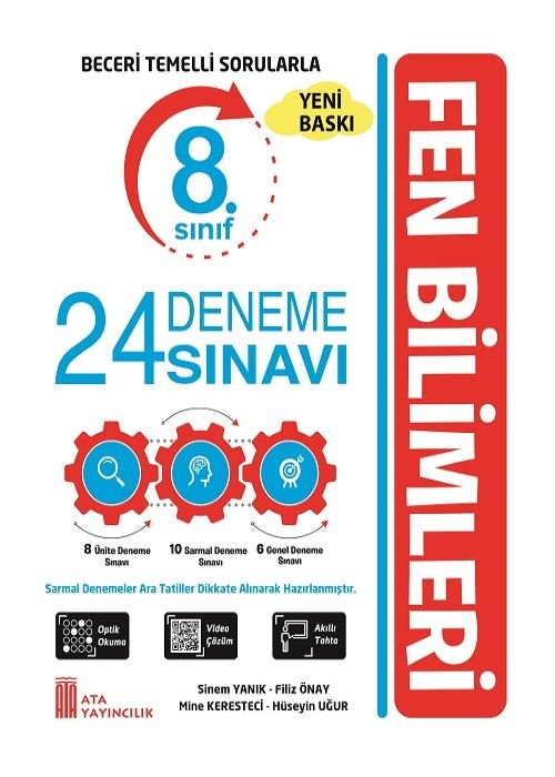 Ata Yayıncılık 8. Sınıf %MEB Uyumlu Lgs Hazırlık 8. Sınıf 24 Deneme Sınavı Fen Bilimleri