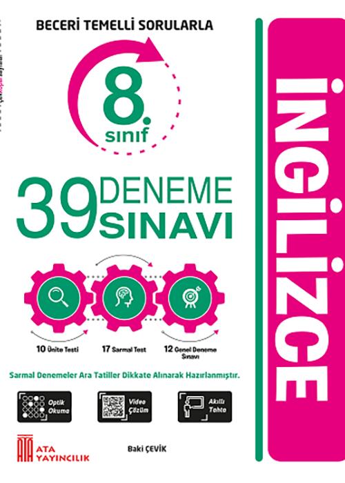 Ata Yayıncılık 8. Sınıf %MEB Uyumlu Lgs Hazırlık 8. Sınıf 39 Deneme Sınavı İngilizce