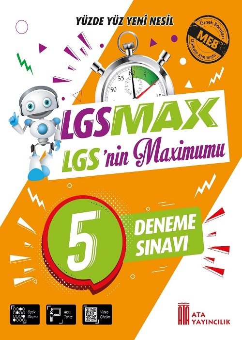 Ata Yayıncılık 8. Sınıf %MEB Uyumlu Lgs Hazırlık Lgs Max 5'li Deneme