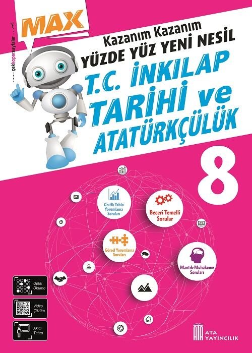 Ata Yayıncılık 8. Sınıf %MEB Uyumlu Lgs Hazırlık 8. Sınıf T.C. İnkılap Tarihi ve Atatürkçülük Max Soru Bankası