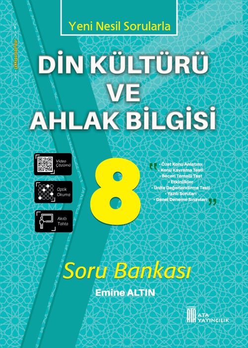 Ata Yayıncılık 8. Sınıf %MEB Uyumlu Lgs Hazırlık 8. Sınıf Din Kültürü Ve Ahlak Bilgisi Soru Bankası