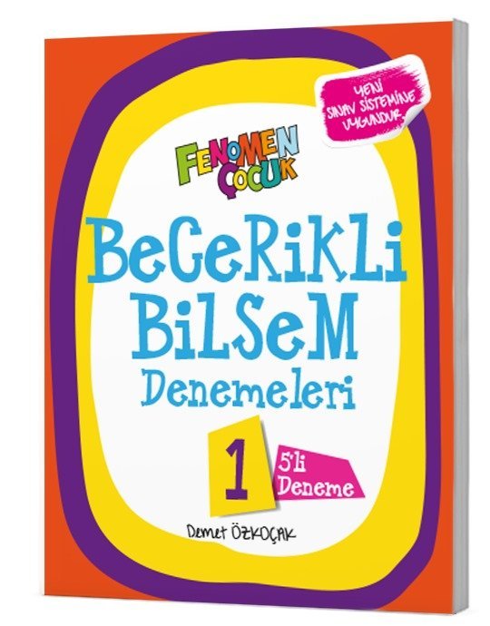 Fenomen Çocuk Yayınları 1.Sınıf Yeni Müfredat Becerikli Bilsem Denemeleri 1 (5 Deneme)