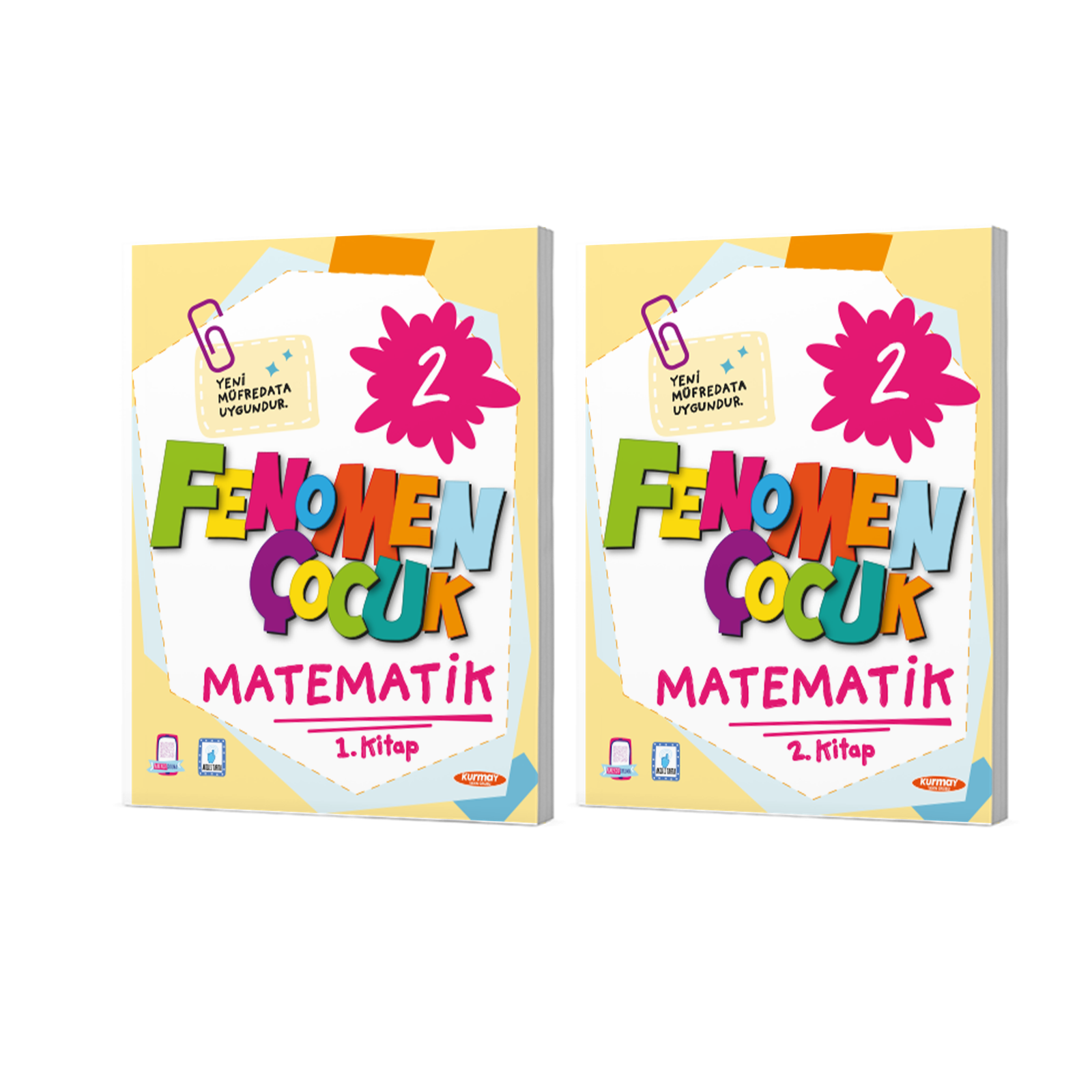Fenomen Çocuk Yayınları 2.Sınıf Yeni Müfredat 2 Matematik 1-2 Konu Anlatımlı Soru Bankası Seti 2 Kitap