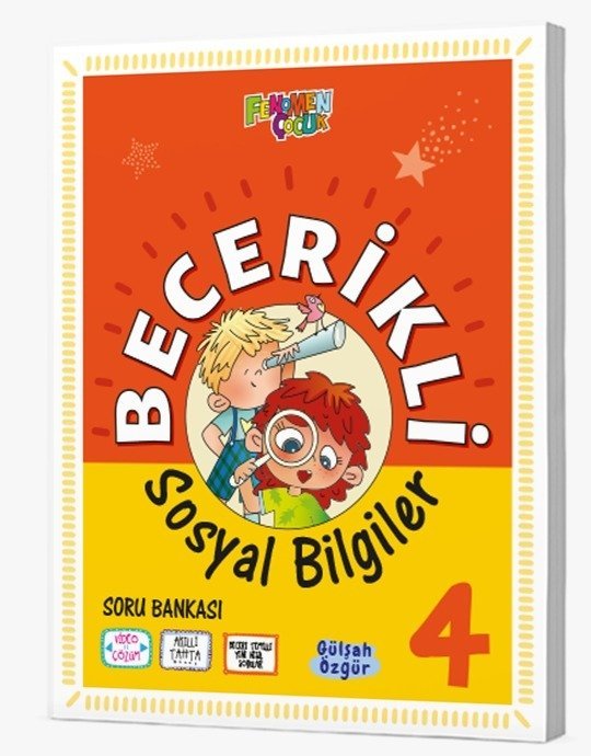 Fenomen Çocuk Yayınları 4.Sınıf Yeni Ürün Fenomen Çocuk Becerikli 4 Sosyal Bilgiler Soru Bankası