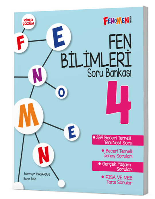 Fenomen Çocuk Yayınları 4.Sınıf Yeni Ürün 4 Fen Bilimleri Soru Bankası