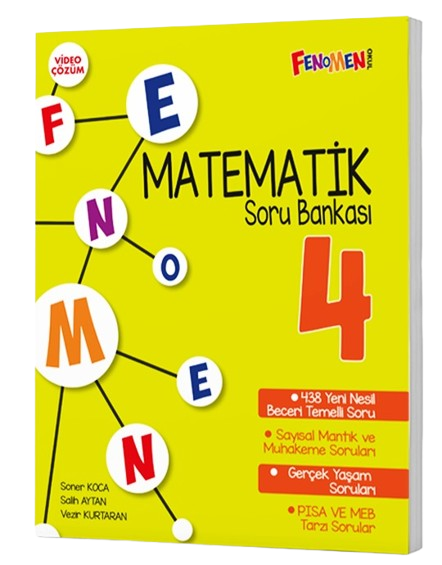 Fenomen Çocuk Yayınları 4.Sınıf Yeni Ürün 4 Matematik Soru Bankası