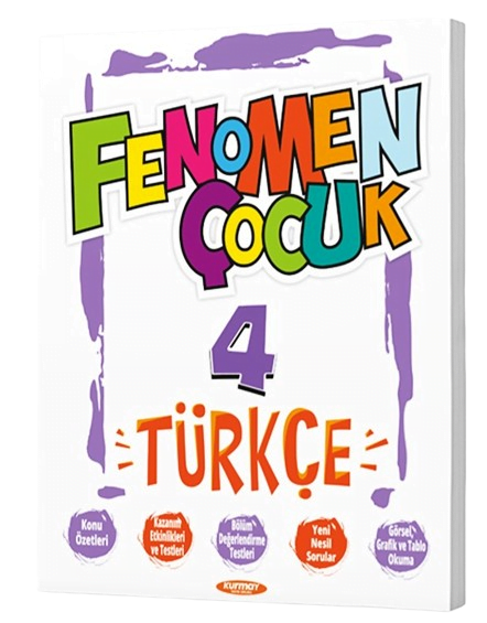 Fenomen Çocuk Yayınları 4.Sınıf Yeni Ürün 4 Türkçe Konu Anlatımlı Soru Bankası
