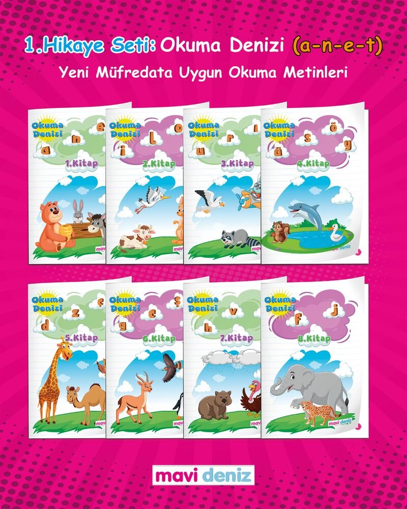 MAVİ DENİZ YAYINCILIK 1. SINIF MAARİF MÜFREDAT İÇİN OKUMA DENİZİ (A-N-E-T)-2025-2026