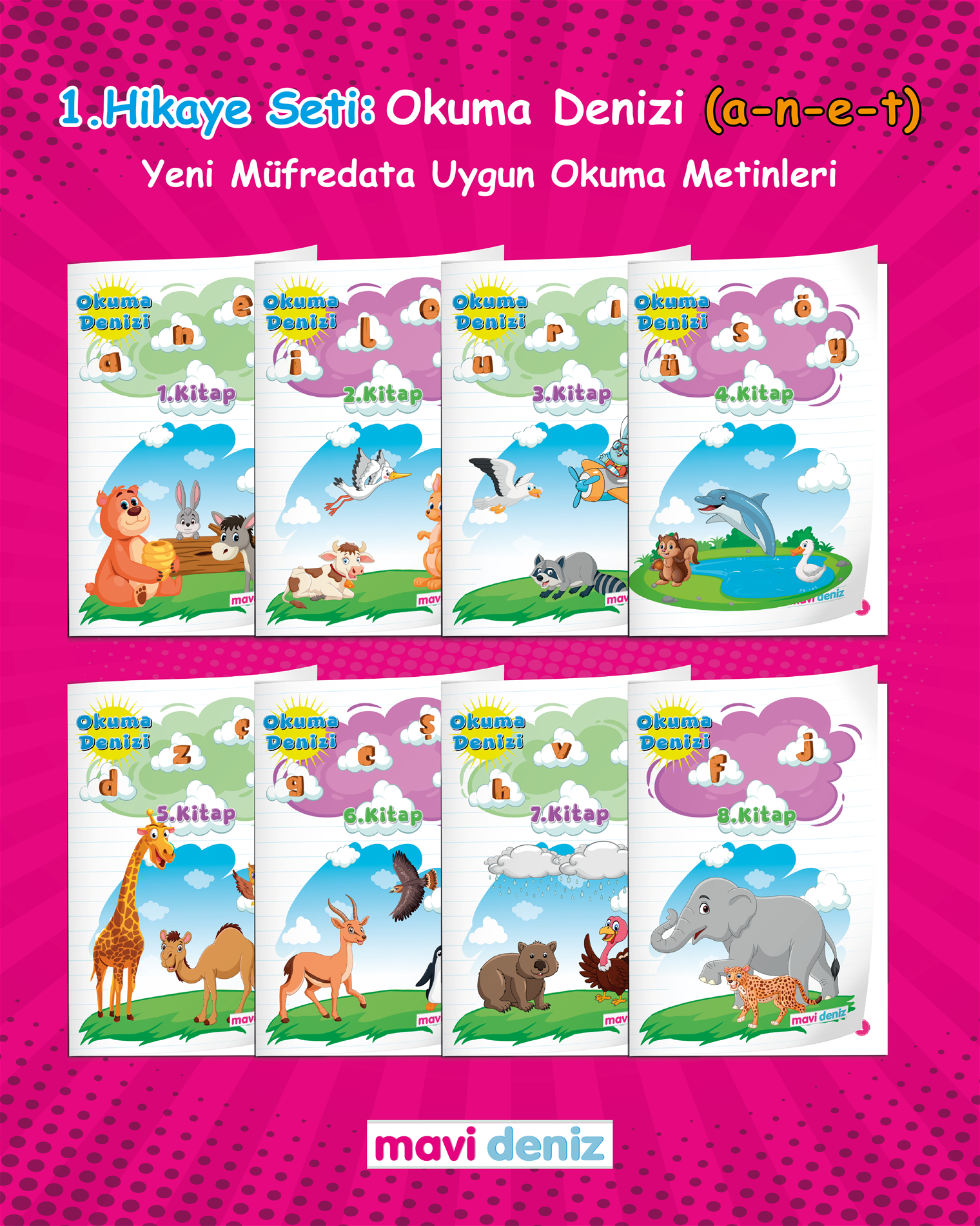 MAVİ DENİZ YAYINCILIK 1. SINIF MAARİF MÜFREDAT İÇİN OKUMA DENİZİ (A-N-E-T)-2025-2026