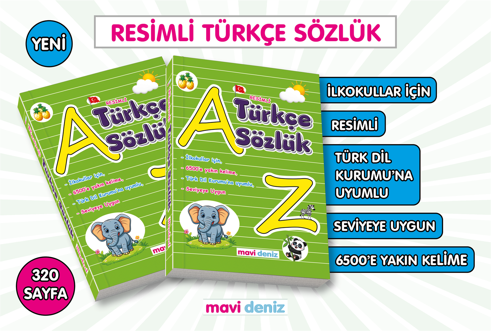 MAVİ DENİZ YAYINCILIK 1. SINIF MAARİF MÜFREDAT RESİMLİ TÜRKÇE SÖZLÜK