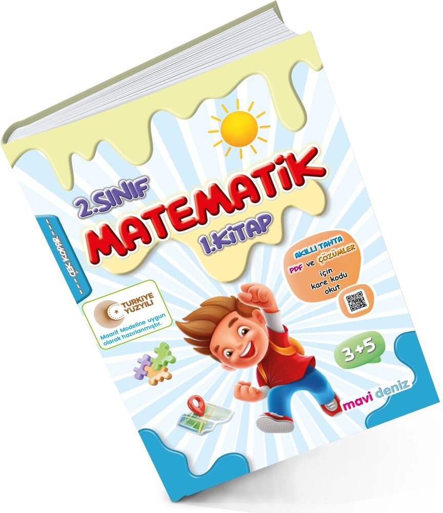 MAVİ DENİZ YAYINCILIK 2. SINIF MAARİF MÜFREDAT MATEMATİK 1. KİTAP 2025-2026 MAARİF MÜFREDATINA UYGUNDUR.