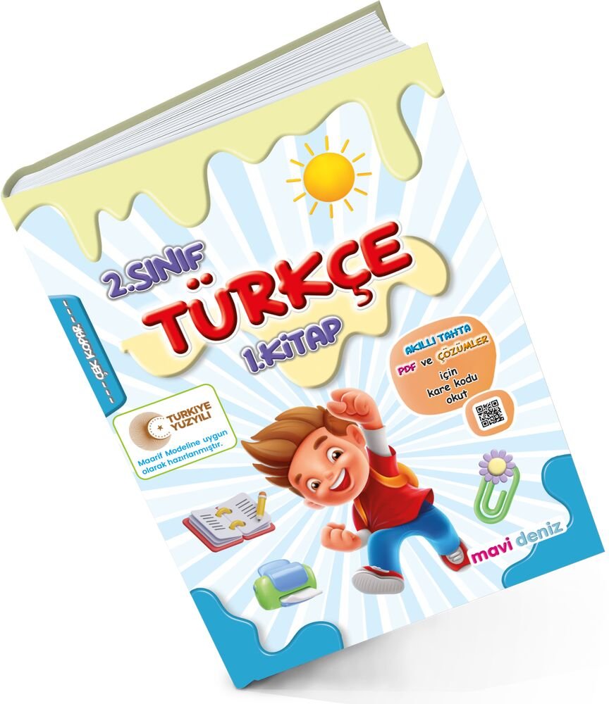 MAVİ DENİZ YAYINCILIK 2. SINIF MAARİF MÜFREDAT TÜRKÇE 1. KİTAP 2025-2026 MAARİF MÜFREDATINA UYGUNDUR.