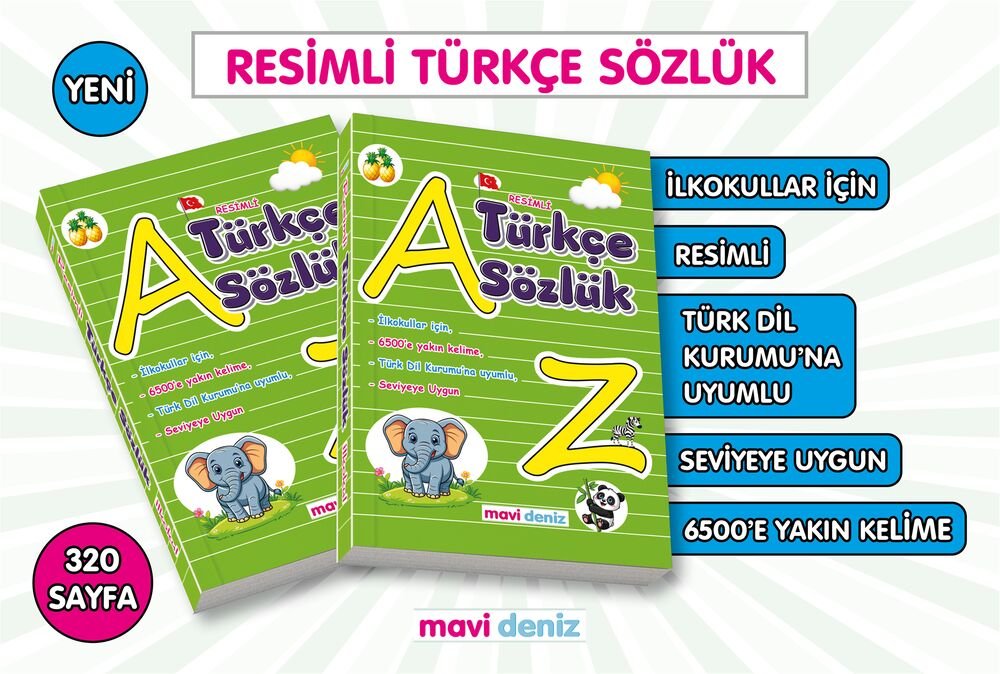 MAVİ DENİZ YAYINCILIK 4. SINIF YENİ ÜRÜN RESİMLİ TÜRKÇE SÖZLÜK