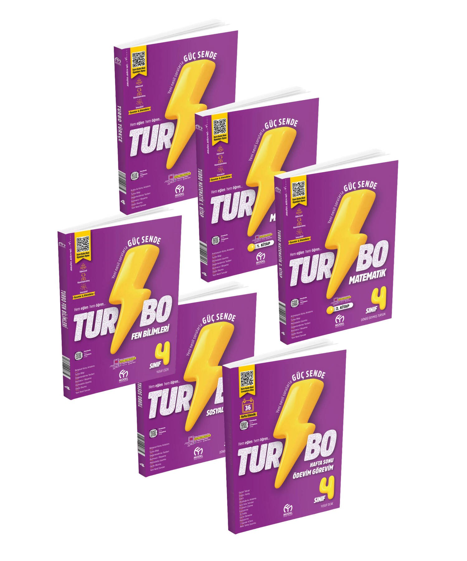 Model Eğitim Yayınları 4.SINIf Yeni Ürün Turbo Eğitim Seti (6 Kitap)
